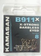 KAMASAN B911X X-STRONG BARBLESS EYED SIZE 8